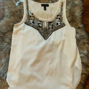 Jessica Simpson Cross Back Embellished top xs